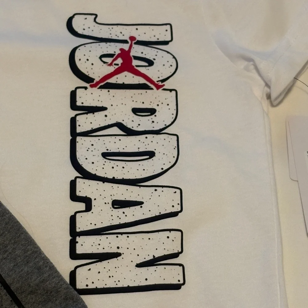 Jordan White and Gray Toddler Set